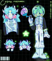 lineart + color character page