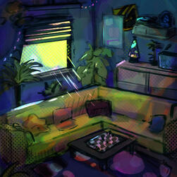 messy painted/sketch enviornment