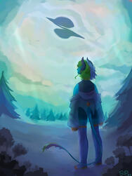 clean painted fullbody scene