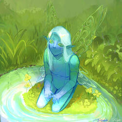 Semi sketchy rendered scene