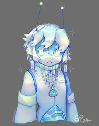 Clean painted waist-up